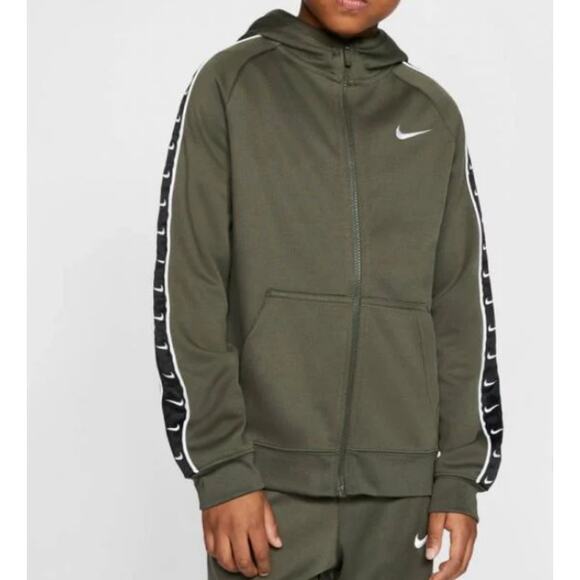 Nike Other - Nike B Swoosh Tape Full Zip Hoodie CV1334-325 Boys Size XS